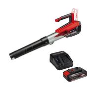 Einhell Soplador de Hojas con batería GP-LB 18/200 Li E-Solo Power X-Change (Iones de Li, 18V, Motor sin escobillas, regulación de Velocidad, tecn. de Ventilador axial, con batería 2.5 Ah y Cargador)
