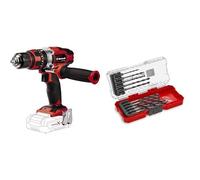 Einhell Taladradora atornilladora a batería TE-CD 18/48 Li-i-Solo Power X-Change (18V, engranaje de 2 velocidades, función de taladrado de percusión incluidasin batería)+ E-Case S Brocas 10P