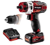 Einhell Taladro atornillador batería TE-CD 12/1 X-Li Li-Ion 2 vel LED 2,0 Ah + cargador 45 min