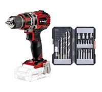 Einhell Taladro/destornillador con Batería TE-CD 18/50 Li BL Solo Power X-Change (18 V, máx. 50 Nm, portabrocas de 13 mm, sin Batería ni Cargador) + Kit de brocas/ puntas