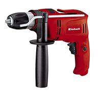 Einhell Taladro percutor atornillador eléctrico con cable - TC-ID 650 E - con guía para espigar kwb - 650 W, 240 V, 2600 RPM, 2 funciones: perforación y taladro de percusión. Control de velocidad.