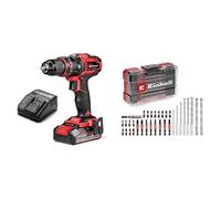 Einhell Taladro percutor con batería TE-CD 18/44 Li-i Power X-Change (18V, 44 Nm, función de perforación por percusión, portabrocas metálico de 13 mm, 2 velocidades) +Einhell M-CASE de 33P