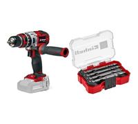 Einhell Taladro percutor con batería TP-CD 18/80 Li-i BL-Solo Professional Power X-Change (18V, sin escobillas, 80 Nm, func. de perfor. por percusión, portabrocas de 13 mm, 2velocid) + Einhell XS-CASE