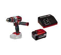 Einhell Taladro percutor con batería TP-CD 18/80 Li-i BL-Solo Professional Power X-Change (18V, sin escobillas, 80Nm, func. de perfor. por percusión portabrocas de 13mm, 2 velocid)+ Starter Kit 5,2Ah