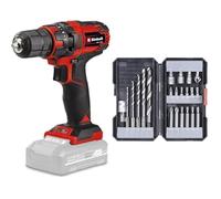 Einhell TC-CD 18/35 Taladro / destornillador inalámbrico Li - Solo Power X-Change (iones de litio, atenuador electrónico, iluminación LED, sin batería ni cargador)+Kit de brocas/ puntas