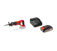 Einhell TE-AP 18 Li Sierra de sable inalámbrica, sistema de gestión de la batería, 18 V, carcasa con soportes de goma + Kit para principiantes con Batería 2,5 Ah + Cargador Power X-Change