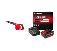 Einhell TE-CB 18/78 Li-Solo Soplador Inalámbrico 0 W, 18 V, Negro/Rojo + 4512042 Kit con Cargador y batería de repuest, tiempo de carga: 60 Minutos