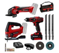 Einhell TE-TK 18/3 Li Kit JS+CD+AG Power X-Change 4257241: Juego de herramientas para bricolaje en estuche (4257241)