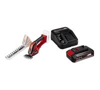 Einhell Tijeras para césped y arbustos a batería, GE-CG 18/100 Li- Power X-Change, 18 V, 10 cm de Ancho de Corte, 20 cm de Longitud de Corte, Incluye 1 batería de 2.5Ah y Cargador Individual