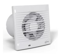 EINTTAX Ventilador de baño de 150 mm, para cocina, 320 m³/h, resistente al agua IPX2, con válvula antirretorno, para baño, cocina, dormitorio, garaje, color blanco