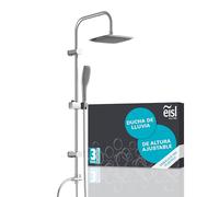 EISL Easy Fresh DX12006 Conjunto de ducha sin grifo, conjunto 2 en 1, ducha mural grande y teleducha, rociador sin grifo, kit de instalación completo, cromo