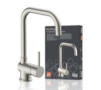 EISL NI182GANI FUTURA - Grifo monomando para fregadero (caño alto, acabado en acero inoxidable)