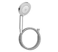 EISL WELLY DX6051C - Juego de ducha de mano con manguera (5 funciones, incluye manguera de ducha y junta de ahorro de agua, cromado)