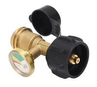 Ejoyous Detector de Fugas de Medidor de Gas de Tanque de Propano, Adaptador de Medidor de Presión de Latón con Dial de Color, Detección de Fugas, Volante sin Herramientas, para Calentador de