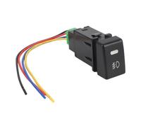 Ejoyous Interruptor de Botón, Botón Estilo Basculante ABS de 4 12 V con Indicador LED Doble Arnés de Cableado de Luz de Panel Amarillo para Luces Antiniebla Todoterreno y para ISUZU MU X 2014