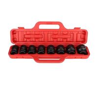 Ejoyous Juego de Vasos de Impacto de Acero Al Cromo Vanadio, Adaptador de Cabeza Hexagonal Profunda, 8 Piezas, Unidad de 3, 4 Pulgadas, 24 Mm a 38 Mm, para Herramientas de Reparación, Uso en Garaje,