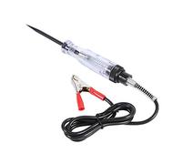 Ejoyous Lampara de Prueba Moto, Probador de Voltaje de camión de automóvil 6 V 12 V 24 V DC Sonda de Prueba de Circuito con lámpara indicadora y Cable de 96 cm Pluma de Prueba de Circuito