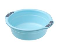 Ejoyous Lavabo Redondo de Plástico, Lavabo de Gran Capacidad para Ropa, Cara y Pies, Tina para Plato de Frutas y Verduras, Ligero Portátil para Viajes en el Hogar o Dormitorio (Pequeño 9,17 X 1,5
