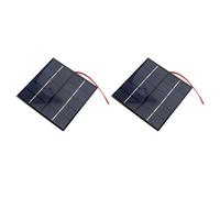 Ejoyous Panel Solar de Polisilicio de 1,2 W y 5 V, Módulo de Panel Solar Pequeño de 100 X 100 Mm con Cable Electrónico para Carga de Bricolaje, Uso en Exteriores para Teléfono, Tableta, Cámara