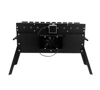 Ejoyous Parrilla Giratoria de Acero Inoxidable, 19.68in Auto-Giratoria | Barbacoa de carbón para acampar, rotación automática de 50 °C, ancho ajustable de 6,69-11,81 pulgadas, base plegable,