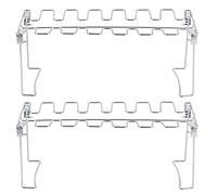 Ejoyous Parrilla para Patas de Pollo Soporte para Muslos de Pollo de Acero Inoxidable 35 X 14 X 11 Cm Soporte Plegable para Asador con Ranuras Estables Fácil de Limpiar para Parrilla Horno Ahumador