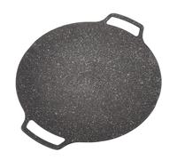 Ejoyous Plancha coreana, plancha redonda de hierro fundido, parrilla antiadherente, sartén de hierro fundido, sartén redonda para el hogar y exterior (tipo universal 33 cm), Ejoyousb5ygoirqfn-15