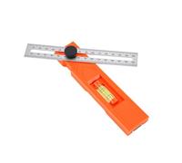 Ejoyous Regla de Marcado para Carpintería, Regla de Trazado Ajustable ABS de 0 a 16 Cm con Burbuja de Nivel, ángulo Múltiple 15 30 45 60 Posicionamiento de 90 Grados y Marcador de Punto Fijo para