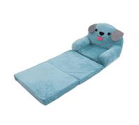 Ejoyous Sofá Infantil Blue Puppy, sofá Cama Plegable de Esponja de Tela con Reposabrazos Anchos, Funda con Cremallera Extraíble, Asiento de Doble Uso para Leer y Descansar en la Sala de Juegos del