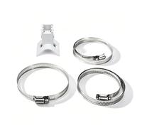 Ejoyous Soporte de Poste Vertical para Cámara de Seguridad Soporte de Abrazadera de Acero Inoxidable de Metal Blanco 3 Abrazaderas para Uso en Poste de Pared Exterior para SoloCam E42 E30 S340 4G