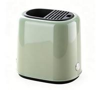 Ejoyous Soporte para Utensilios de Cocina de Plástico, Carrito para Cubiertos con Base Perforada y Ranuras para Herramientas, 8,27 X 8,66 X 7,09 Pulgadas, para Cucharas, Tenedores, Palillos, (GREEN)