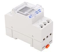Ejoyous Temporizador Digital 16A con Pantalla Iluminada 24 Horas | Control de Programa, Carcasa ABS, Riel DIN, para Trabajo, 85 a 265 VAC, 1 Minuto a 168 Horas