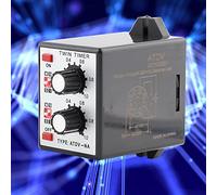 Ejoyous Temporizador Relé Perilla Control Interruptor de Tiempo Relé AC110V 220V CMOS IC 16 Combinaciones de Tiempo 4 Rangos Carga 5A para Paneles de Control Usuarios de Automatización de Equipos