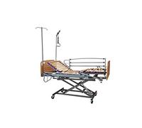 ekamia - Cama Articulada Geriátrica de Hospital Eléctrica con Carro Elevador, Cabecero, Piecero, Barandilla, Agarrador y Porta Gotero - 90cm x 190cm