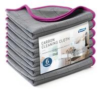Ekedalen 6X Bayeta Microfibra Carbono Profesional para Cristales, 30x30 cm | Paños de Cocina 400GSM Sin Pelusa, Trapos Limpieza Balletas Magica para Platos Ventanas Espejos Coches Baños Vidrios Cámaras
