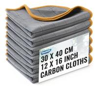Ekedalen 6X Bayeta Microfibra de Carbono, Paño de Limpieza Magico, 40x30 cm | Balletas Cristales 400GSM Sin Pelusa, Trapos para Automóviles Vehículos Baños Cocina Platos Ventanas Espejos Coches Vidrios