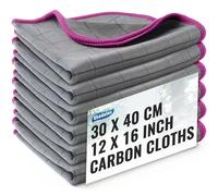 Ekedalen 6X Bayeta Microfibra de Carbono, Paño de Limpieza Magico, 40x30 cm | Balletas Cristales 400GSM Sin Pelusa, Trapos para Automóviles Vehículos Baños Cocina Platos Ventanas Espejos Coches Vidrios