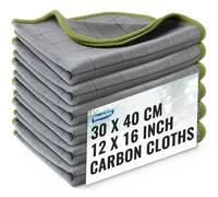 Ekedalen 6X Bayeta Microfibra de Carbono, Paño de Limpieza Magico, 40x30 cm | Balletas Cristales 400GSM Sin Pelusa, Trapos para Automóviles Vehículos Baños Cocina Platos Ventanas Espejos Coches Vidrios