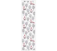 Ekelund Linneväveri Camino de mesa Tomteliv 35x120 cm gris-rojo