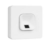 EKEY 203705 Set de lector de huellas xLine blanco con marco de plástico blanco, carcasa de pared, centralita, Solución de acceso para montaje de pared, 0,4 W, 12-24 V, Lector de huellas blanco