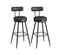 EKHO Colección - Juego de 2 Taburetes de Bar Sillas Giratorias con Respaldo