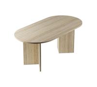 Ekilikua Home Ekiikua Mesa Comedor Brisa Traventino Oval 180x90x75 cm | Mesa Rectangular Fija | Mesa Ovalada
