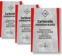 Ekko - 3 bolsas de carbón vegetal de quebracho blanco, de 2 kg cada una