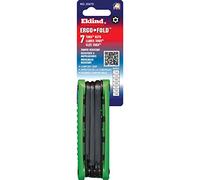 Eklind 25570 T10 - T40 Torx tamaño Serie de seguridad plegable Set con mango ergonómico - Acero ((7 piezas)