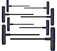 Eklind 64908 9 2 - 10 mm de tamaño, serie power-t mango en T juego de llaves Allen con bolsa - acero (Juego de 8)