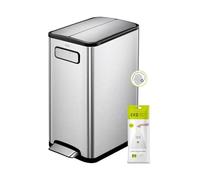 EKO Ecofly - Papelera de acero inoxidable (20 L + 20 L)