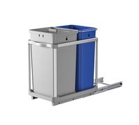 EKO EK9936 Cubo de Basura Reciclaje para Cocina 34 L + 24 L Extraíble Gris