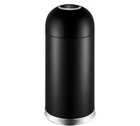 EKO Eternal Cubo de Basura Comercial 30 L con Tapa Abierta Negro Mate