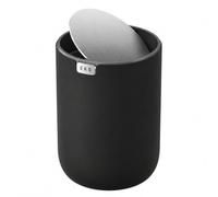 EKO Fandy Cubo de Basura de Escritorio 2,2 L con Tapa Abatible Negro