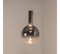 Eko-Light Lámpara colgante Toronto, bola de cristal cromado transparente, Ø 25 cm