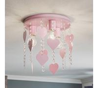 Eko-Light Plafón Corazón en rosa con corazones